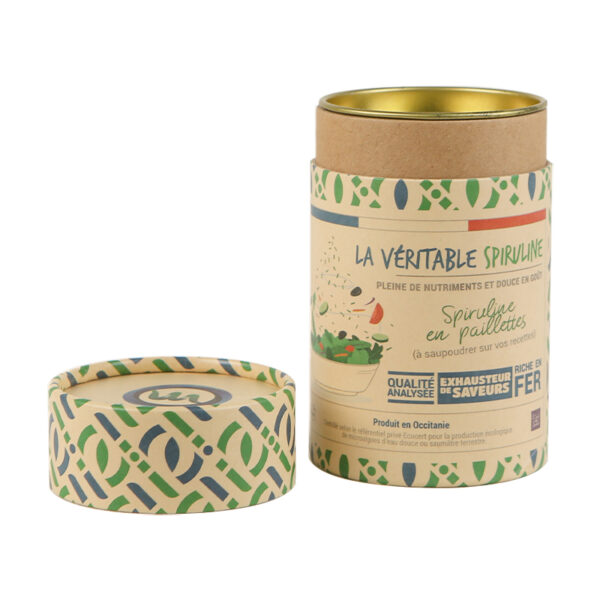 Kraft Paper Tube Box with Metal Tinplate Kraft Paper Tube Box with Metal Tinplate