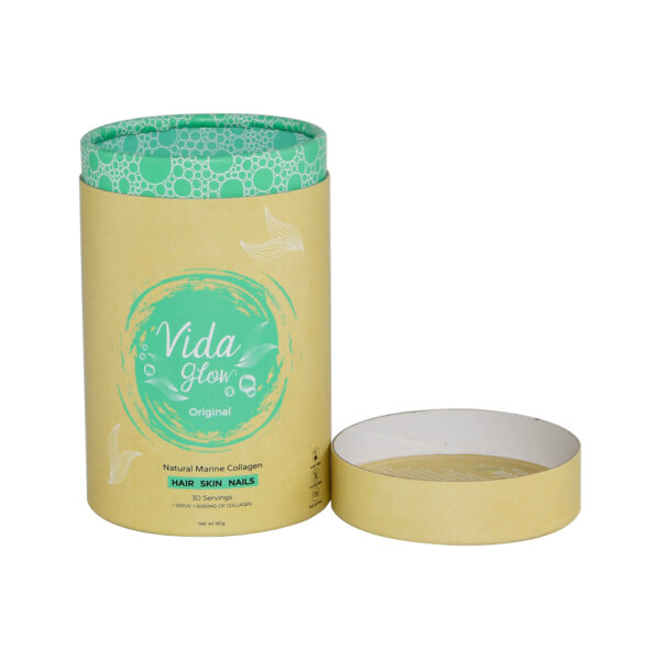 Protein Powder Cardboard Tube Packaging Supplement Collagen Protein Powder Cardboard Tube Packaging